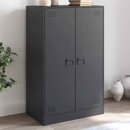 The Living Store Komoda antracitna 67x39x107 cm jeklo - Komoda, (21428671) Slike
