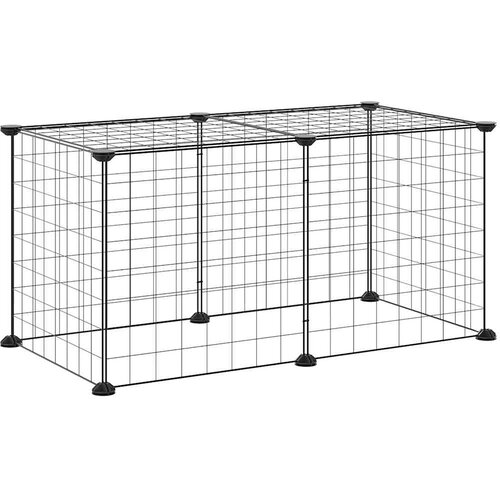  Kavez za kućne ljubimce s 8 panela crni 35 x 35 cm čelični Slike