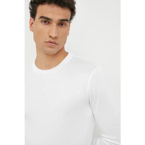 Emporio Armani Majica dugih rukava za muškarce, boja: bijela, glatki model