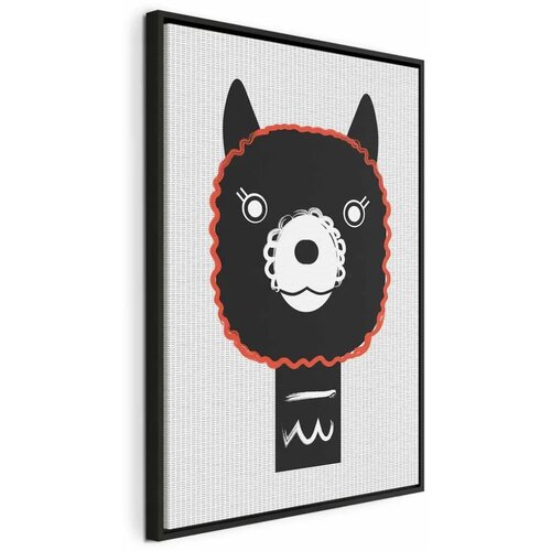  Slika - Decorative Alpaca (1 Part) Vertical 60x90 U crnom drvenom okviru Cijene
