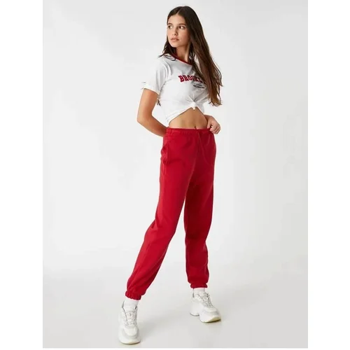Koton Women's Sweatpants Claret Red