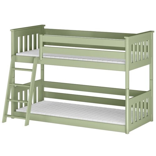 Molarem Home Drveni dječji krevet na kat Kevin - olive - 200x90 cm - Madrac PE pjena 8 cm-spužvasti madrac Slike