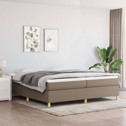  Za krevet s oprugama smeđesivi 200x200 cm od tkanine Slike