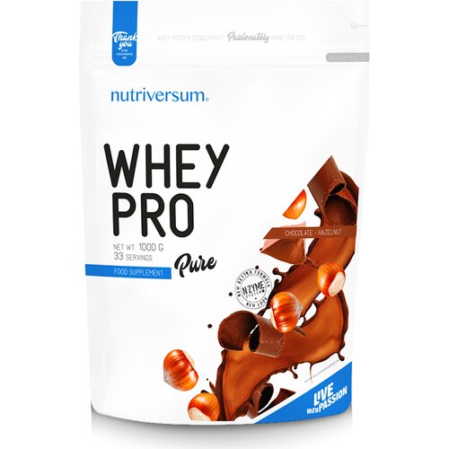 NUTRIVERSUM Whey Pro protein Lešnik čokolada 1kg Cene
