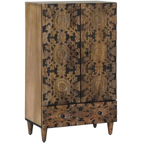  Visoka omara z vrati Rjava 60 x 33,5 x 100 cm Masiven les manga, (5000246535) Cene