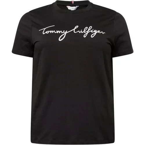 Tommy Hilfiger Curve Majica crna / bijela