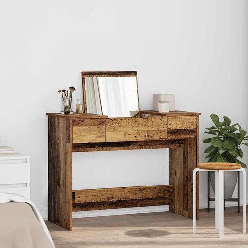 Kozmetički stol s ladicama Staro drvo 100 x 45 x 76 cm Slike