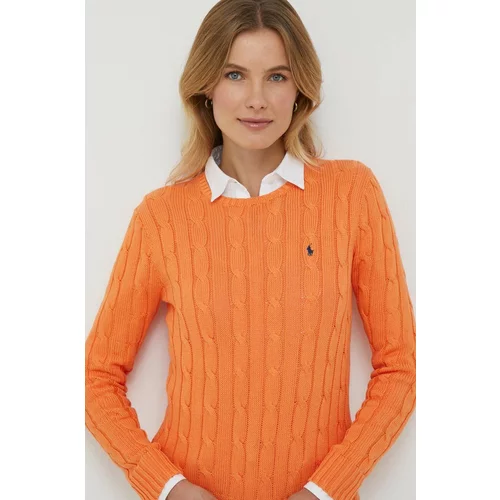 Polo Ralph Lauren Bombažen pulover oranžna barva