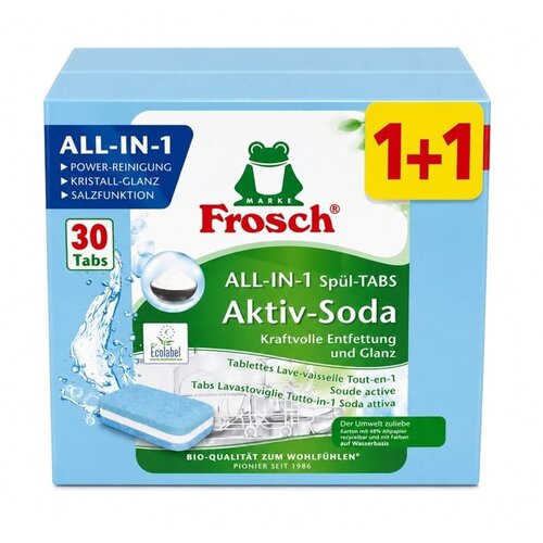 Frosch activ soda tablete za ma&amp;scaron;insko pranje posuđa 30 kom 1+1 gratis Slike