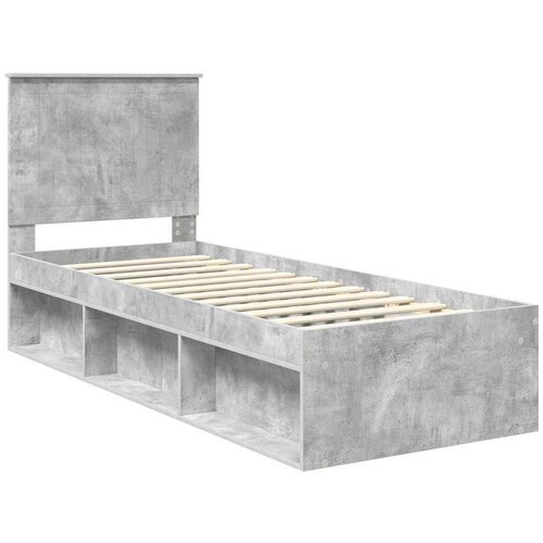  Okvir za krevet s uzglavljem Betonska siva 75 x 190 cm Slike