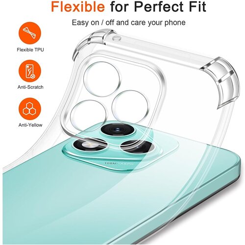 Techsuit Shockproof Clear Silicone prozirna maskica otporna na udarce za Honor 600 Lite Slike