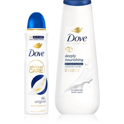 Dove Advanced Care Deeply Nourishing ugodno pakiranje deodoranta in gela za prhanje Slike