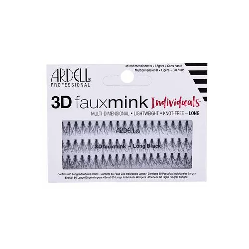 Ardell 3D Faux Mink Individuals Knot-Free snop umjetnih trepavica 60 kom nijansa Long Black