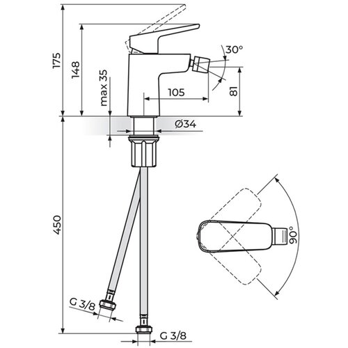 Rosan slavina za bide 39101W STOLZ Slike