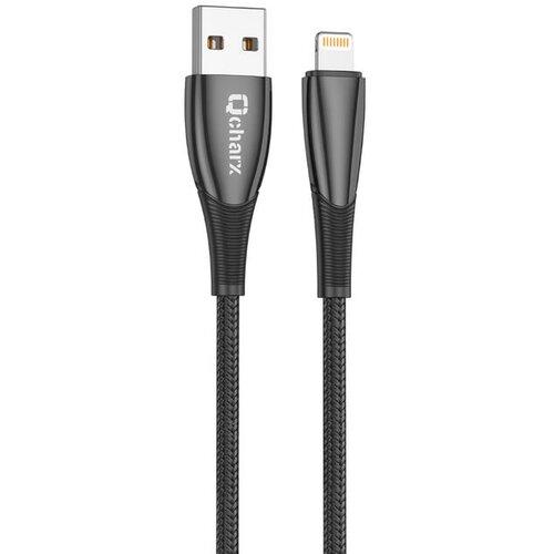 BZ Kabel Qcharx Berlin USB v Lightning 3A (1 m) debel, mehak kabel iz črnega cinka, (21580766) Cene