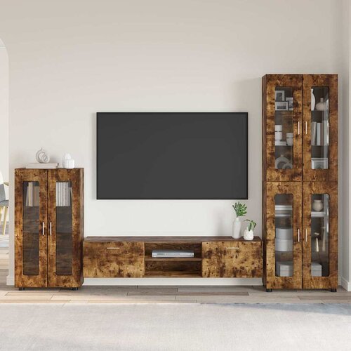  Set TV komoda FLORIN 3 kom. Dimljeni hrast Konstruirano drvo Cijene
