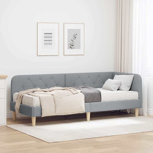 vidaXL kutni okvir kreveta svijetlo siva 80 x 200 cm tkanina Cijene