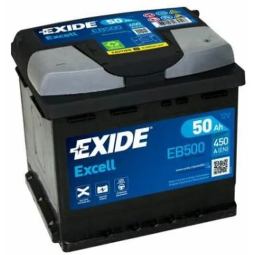 Exide akumulator Excell, 50AH, D, 450A, EB500