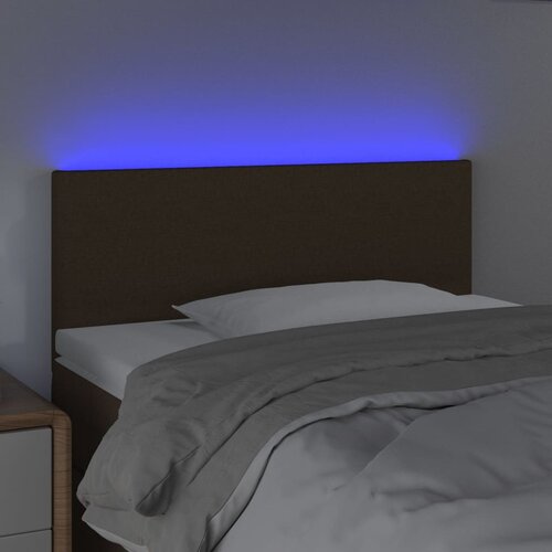  LED uzglavlje tamnosmeđe 80 x 5 x 78/88 cm od tkanine Slike