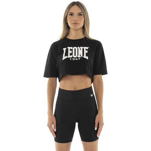 Leone 1947 Majice & Polo majice Woman T-Shirt Crop Never Without Črna Cene