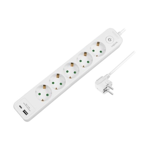 Logilink Produžni kabl sa za&scaron;titom 5 utičnice, 1X USB- A, 1X USB- C 1.5m LPS280U Cijene
