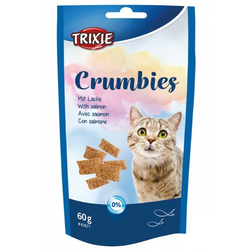 Trixie poslastica za mačke crumbies salmon&taurine 60g Cene