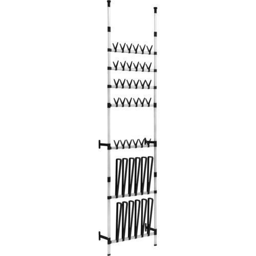 vidaXL Teleskopsko stojalo za čevlje s palicami aluminij, (20619831) Cene