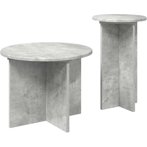  Set pomoćnih stolića 2 pcs Betonska siva Konstruirano drvo Slike
