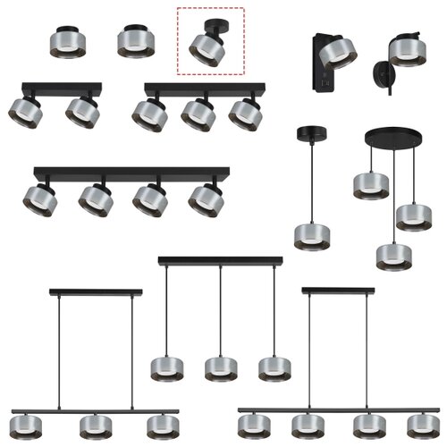  Brilagi - LED Spot svetiljka AURA LUX 1xGX53/30W/230V, prečnik 13 cm, crna/zadimljena Slike
