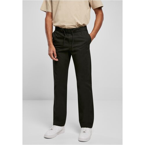 Urban Classics Straight slit trousers black Slike