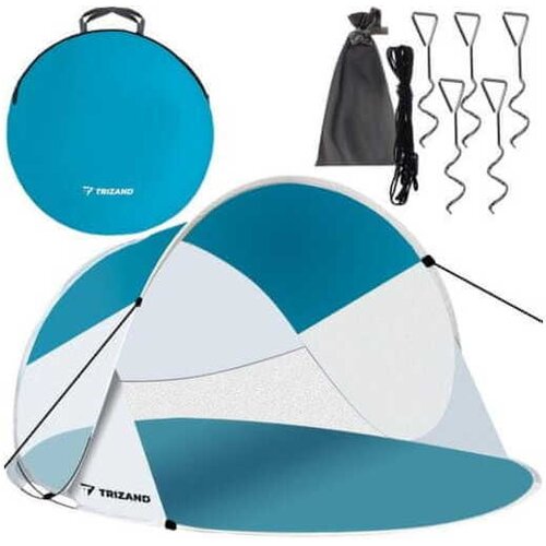 COZY TRIZAND pop-up zložljiv &scaron;otor 190x120x90cm - turkizno/bel Cene