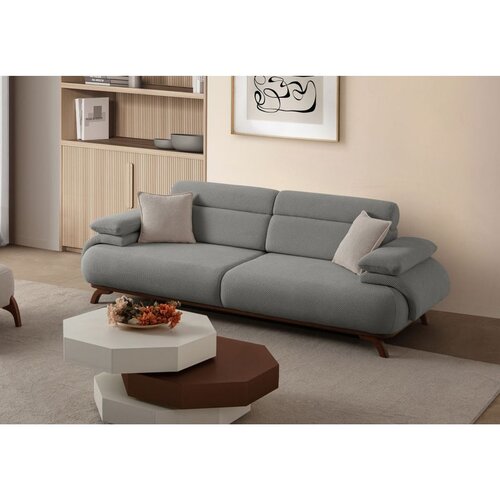 Atelier Del Sofa Bonjo Walnut trosed 246 cm, siva Cene