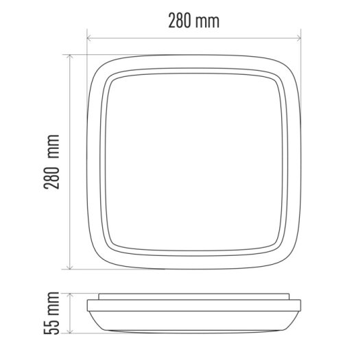 Emos led panel dori 28x28x4.8cm IP54/24W/NW ZM4314 Slike