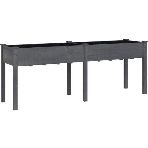  Sadilica s oblogom siva 203 x 53 x 76 cm od masivne jelovine Slike