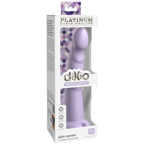 DILLIO Slim Seven - Stimulacijski dildo z objemko (20 cm) - vijolične barve