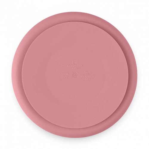Petite&amp;amp;Mars Silikonski okrogel krožnik s predelki in priseskom 6 m+ Take&amp;amp;Match, Dusty Rose Slike