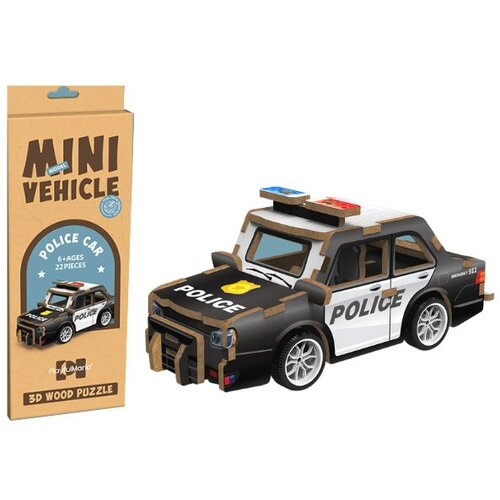 3d Drvena slagalica policijski auto Slike