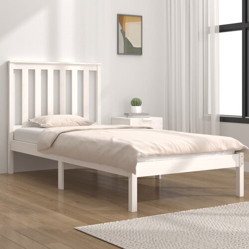 Furnova Posteljni okvir bel iz trdne borovine 75x190 cm, (21942118) Slike