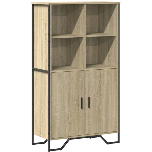  Visoka komoda boja hrasta 79,5x35,5x137,5 cm konstruirano drvo Slike