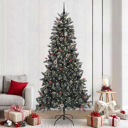 vidaXL Umestno božično drevo med 300 LED Zelena 129,5 x 129,5 x 240 cm Cene