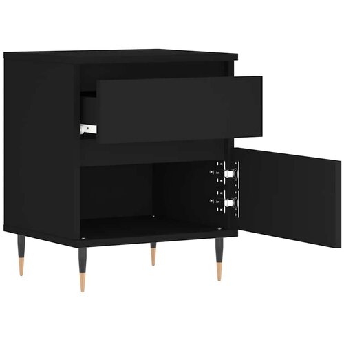  Noćni ormarići 2 kom crni 40x35x50 cm od konstruiranog drva Slike