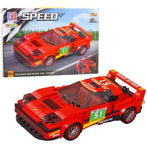 Kockice za slaganje sportskog automobila Speed 329 - crveni Cene