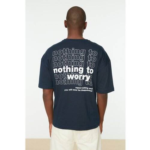 Trendyol Navy Blue Men's T-Shirt Slike