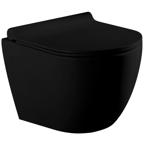 Diplon lil konzolna WC šolja set mat crna Slike