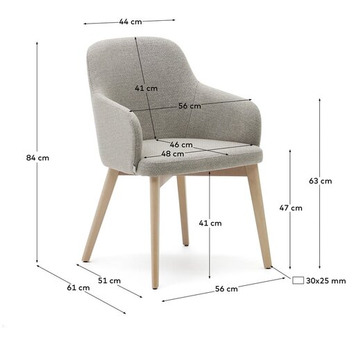 Kave Home Bež jedilni stol Nelida &amp;ndash; Slike
