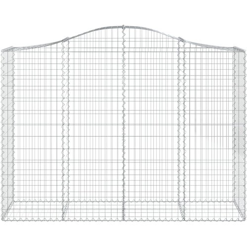  Lučne gabionske ko&amp;scaron;are 18kom 200x50x140/160cm pocinčano željezo Slike