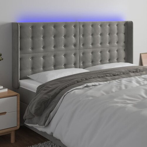  LED uzglavlje svjetlosivo 183 x 16 x 118/128 cm bar&scaron;unasto Cijene