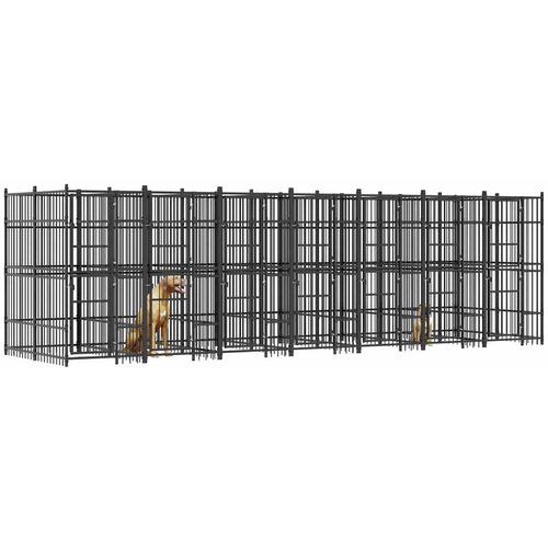  kavez za pse čelični 12,9 m&amp;sup2; Slike