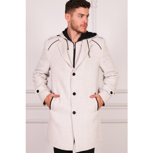 Dewberry PLT8401 MEN&amp;#039;S COAT-LIGHT PATTERNED BEIGE Slike