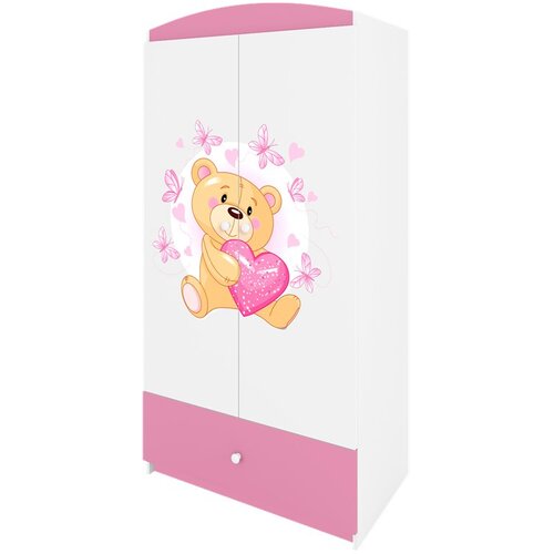 HAPPYKIDS Garderobna omara Dreamy medvedka 2 Roza Cene